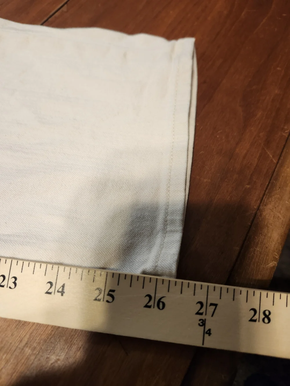 Ann Taylor Size 12 Straight‎ Leg Cream Summer Jeans Pants